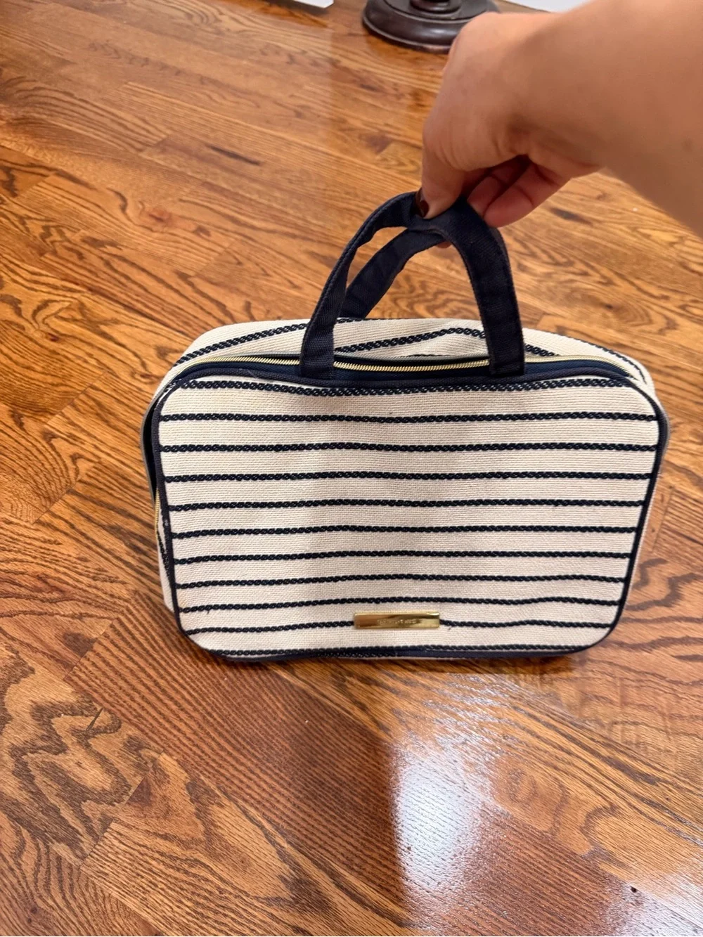 Striped Navy and Cream Women's Carry Bag